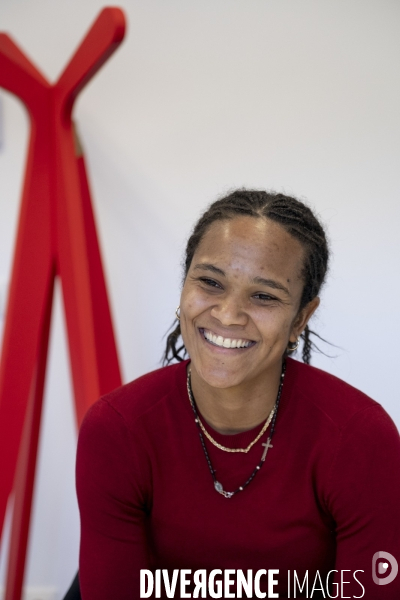 Wendie Renard, defenseure de l Olympique Lyonnais.