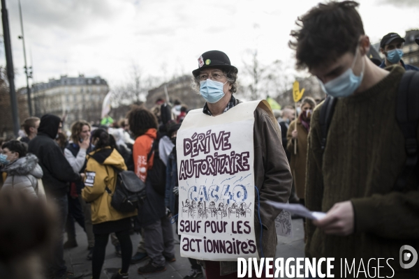 Manifestation contre la loi  sécurité globale  30012021