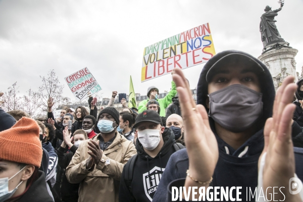 Manifestation contre la loi  sécurité globale  30012021