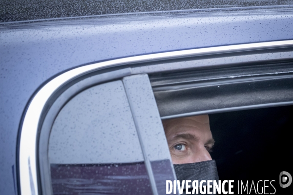 Emmanuel Macron à Saclay