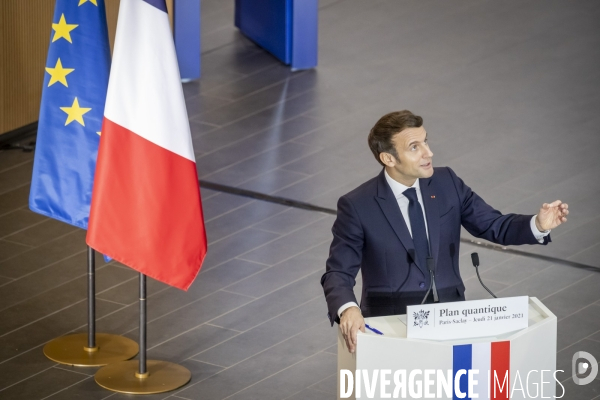 Emmanuel Macron à Saclay