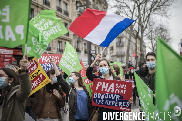 Manifestation contre le projet de loi bioéthique