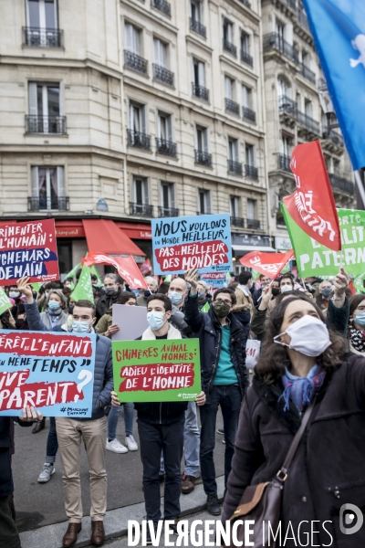 Manifestation contre le projet de loi bioéthique