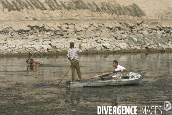 La vie sur les rives du nil/egypte