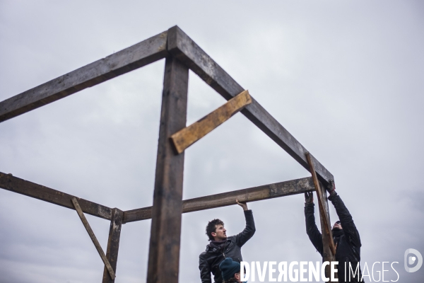 Ouverture de la zad de gonesse, contre la betonnisation des terres agricoles.