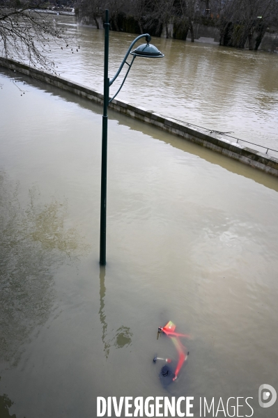 La Seine en crue.