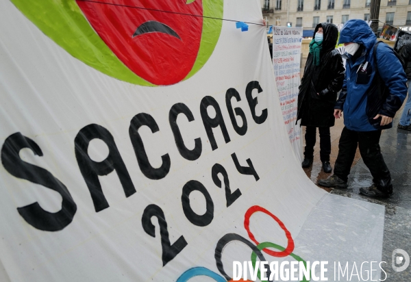Manifestation contre les Jeux olympiques de Paris