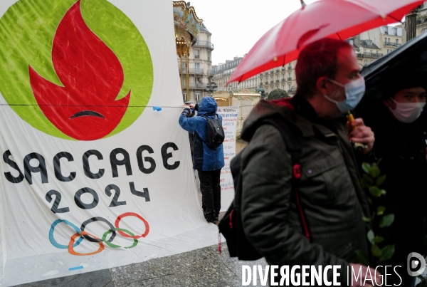 Manifestation contre les Jeux olympiques de Paris