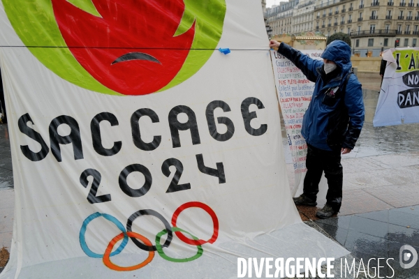 Manifestation contre les Jeux olympiques de Paris