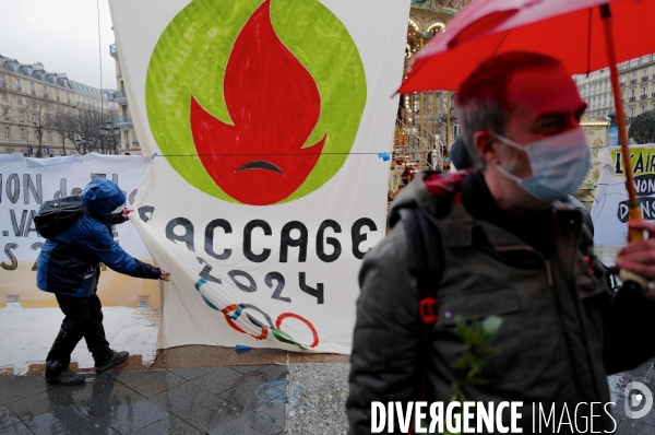 Manifestation contre les Jeux olympiques de Paris