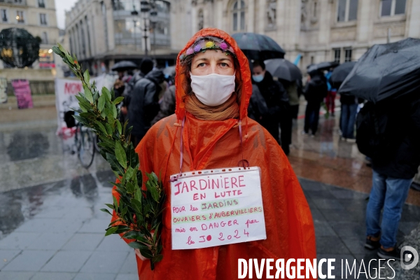 Manifestation contre les Jeux olympiques de Paris