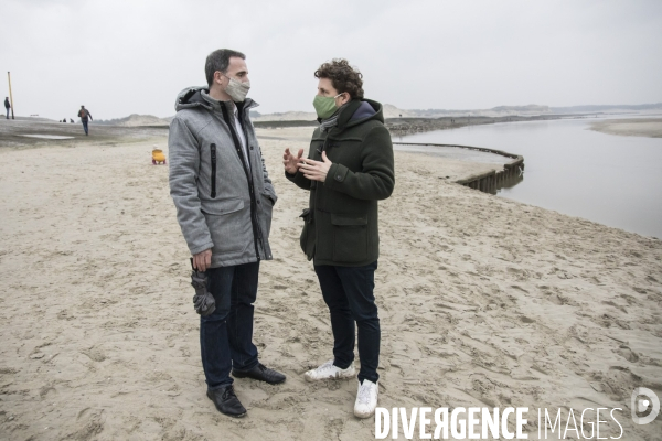 Eric Piolle et Julien Bayou à Berck