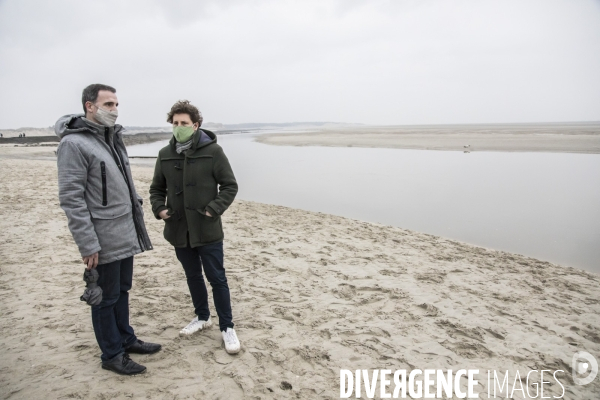 Eric Piolle et Julien Bayou à Berck