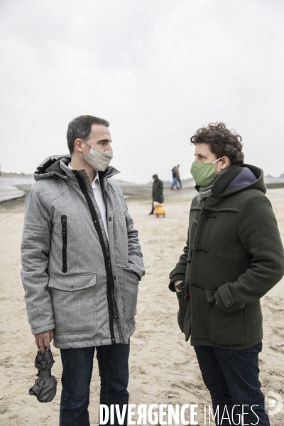 Eric Piolle et Julien Bayou à Berck