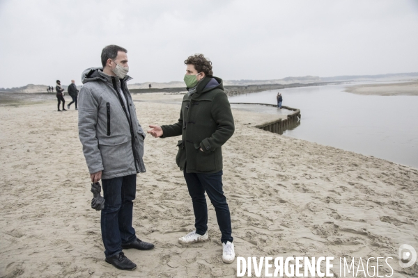 Eric Piolle et Julien Bayou à Berck