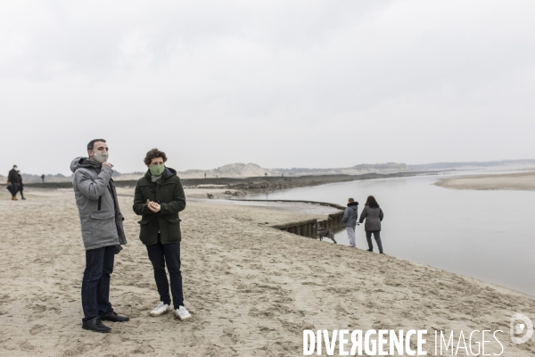 Eric Piolle et Julien Bayou à Berck