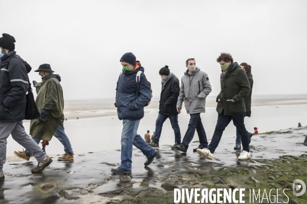 Eric Piolle et Julien Bayou à Berck