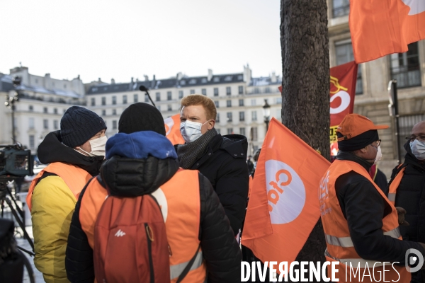 Manifestation des syndicats d EDF contre le projet Hercule