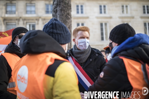 Manifestation des syndicats d EDF contre le projet Hercule