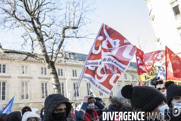 Manifestation des syndicats d EDF contre le projet Hercule