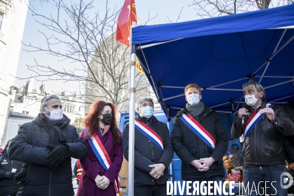 Manifestation des syndicats d EDF contre le projet Hercule