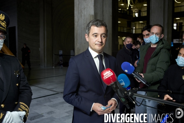 Le ministre de l Intérieur Gérald Darmanin à Bobigny