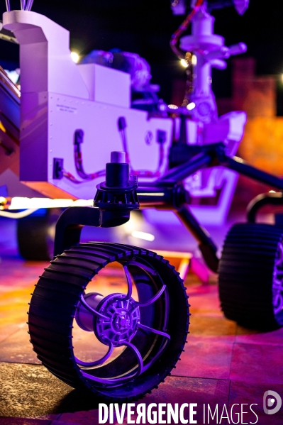 Toulouse : tournage de l emission atterrissage du robot Perseverance sur la planete Mars pour le CNES dans les studio Le Grand Set a Toulouse, FRANCE - 18/02/2021.