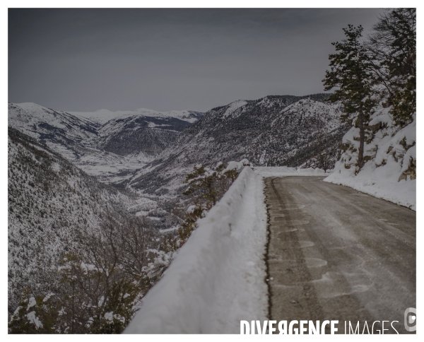 Le long de la Transbassealpine Digne-Nice Hiver 2021