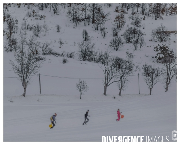 Le long de la Transbassealpine Digne-Nice Hiver 2021