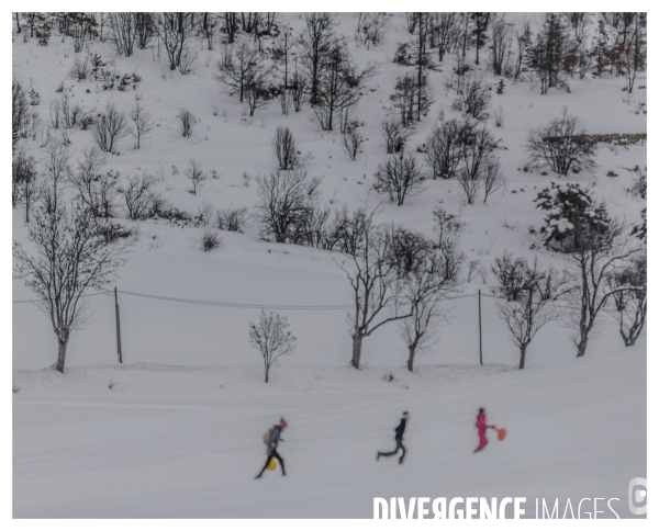 Le long de la Transbassealpine Digne-Nice Hiver 2021