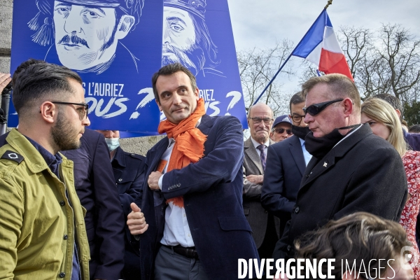 Manifestation de Generation identitaire a Paris contre son eventuelle dissolution