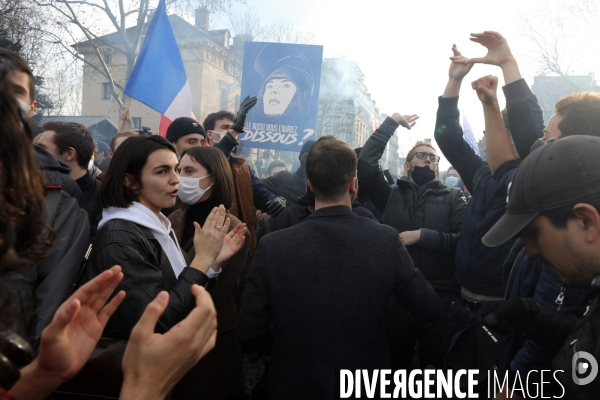 Manifestation de   Generation Identitaire  à Paris contre leur dissolution