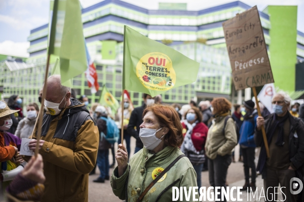 Rassemblement contre le projet du chantier de gare a gonesse.