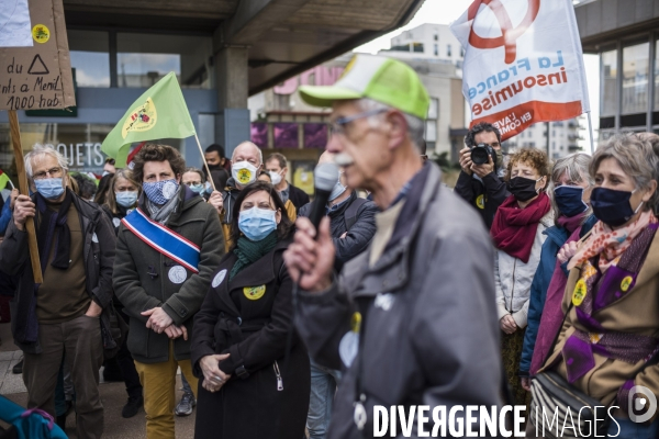 Rassemblement contre le projet du chantier de gare a gonesse.