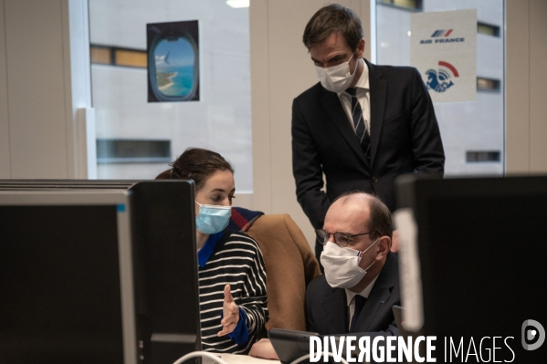 ARS, visite de Jean Castex et Olivier Véran.