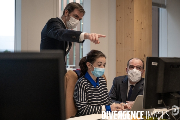 ARS, visite de Jean Castex et Olivier Véran.