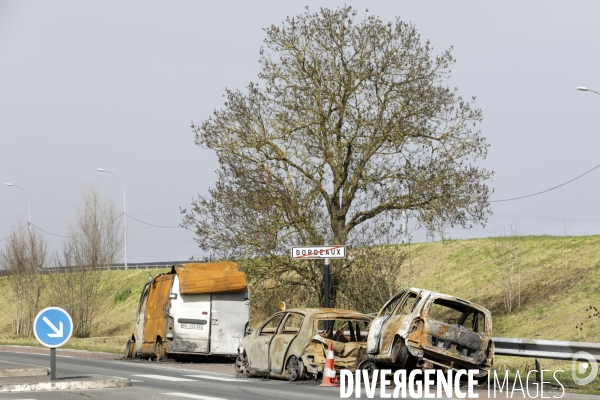 Voitures brulées à Bordeaux