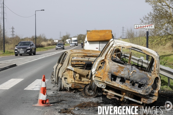 Voitures brulées à Bordeaux