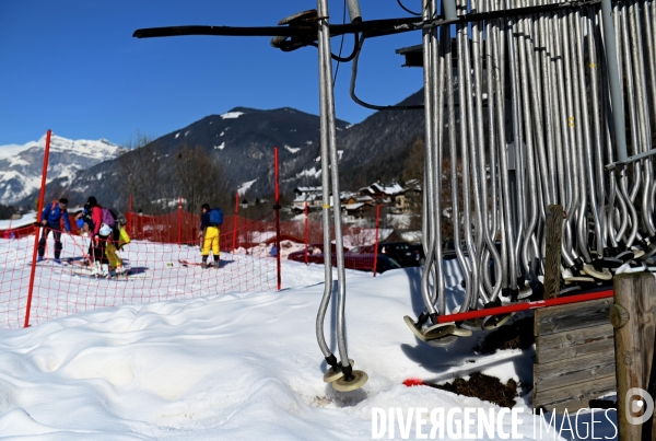 Le Domaine skiable des Contamines-Montjoie fermé