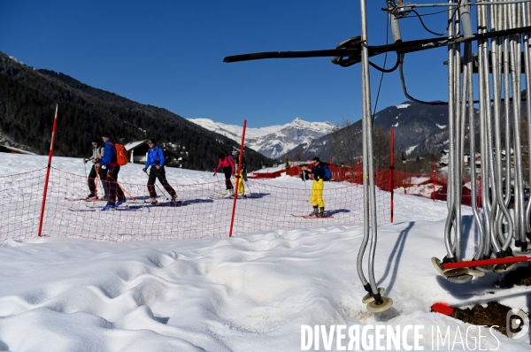 Le Domaine skiable des Contamines-Montjoie fermé