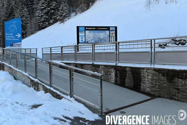 Le Domaine skiable des Contamines-Montjoie fermé