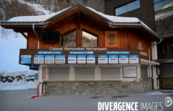 Le Domaine skiable des Contamines-Montjoie fermé