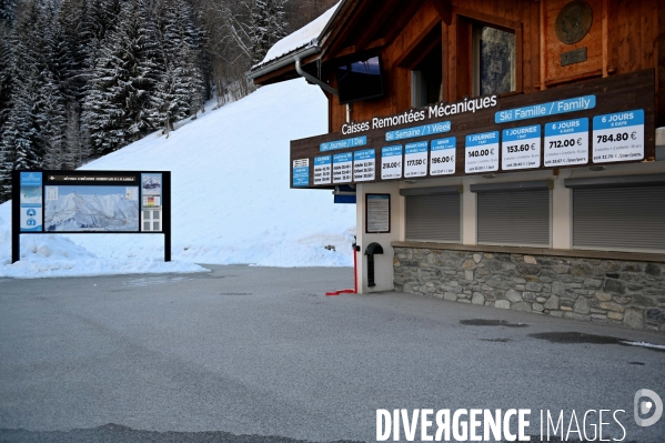 Le Domaine skiable des Contamines-Montjoie fermé