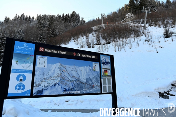 Le Domaine skiable des Contamines-Montjoie fermé