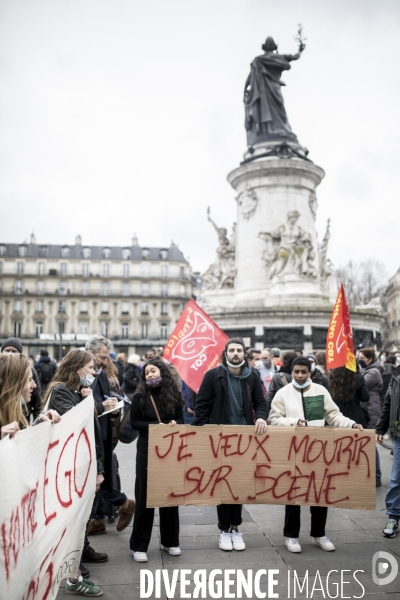 Manifestation du secteur de la culture pour la réouverture des lieux
