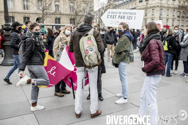 Manifestation du secteur de la culture pour la réouverture des lieux