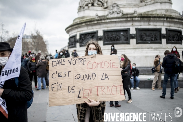 Manifestation du secteur de la culture pour la réouverture des lieux