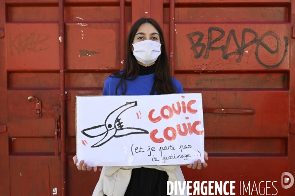 Rassemblement féministe d On arrête toutes, à Paris pour la Journée internationale des droits des femmes, le 8 Mars 2021. International women sday in Paris.