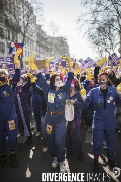 Manifestation féministe pour les  premières de corvées  8 mars 2021