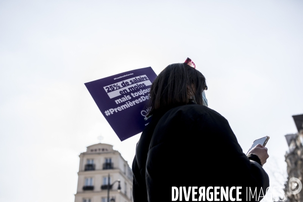 Manifestation féministe pour les  premières de corvées  8 mars 2021